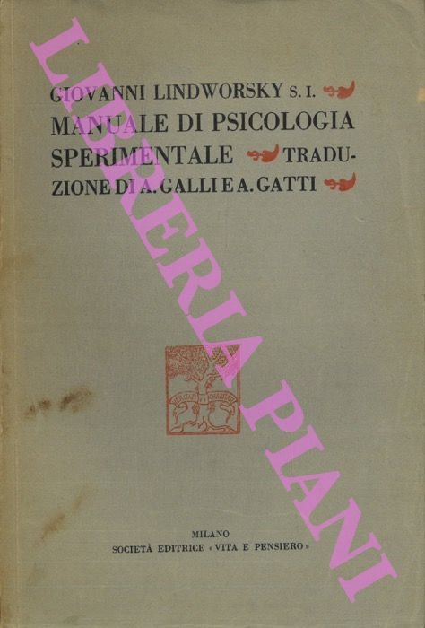 Manuale di psicologia sperimentale.