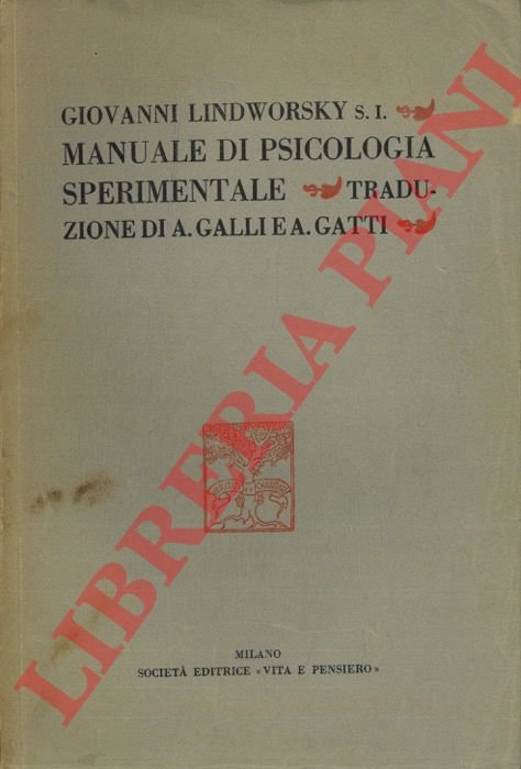 Manuale di psicologia sperimentale.