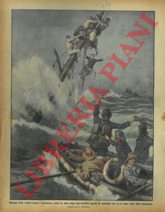 Marinai d'un vapore inglese naufragato tratti in salvo dopo una …
