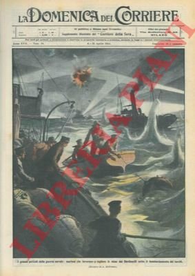 Marinai lavorano sotto il fuoco nemico per togliere le mine …
