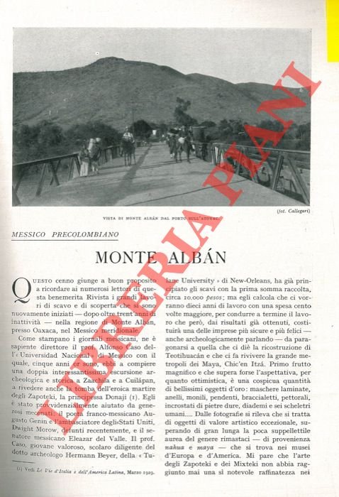 Messico precolombiano. Monte Alban.