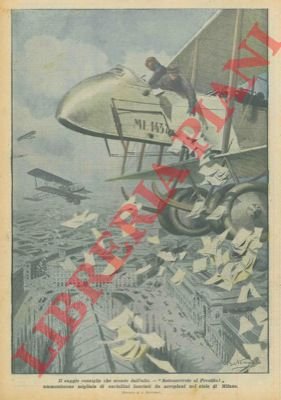 Migliaia di cartellini "Sottoscrivete al prestito!" lanciati da aeroplani nel …