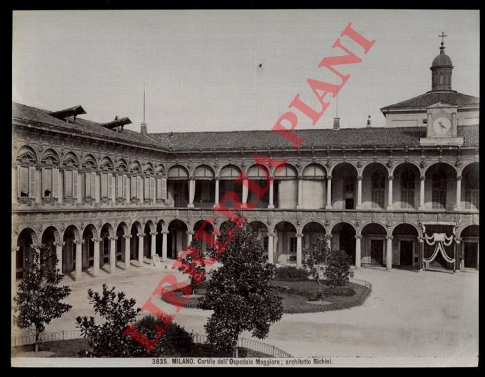 Milano. Cimitero Monumentale. Crematoio : architetto Maciacchini - Cortile dell'Ospedale …
