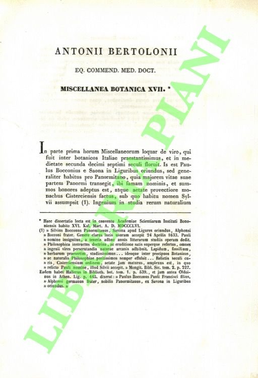 Miscellanea botanica XVII.