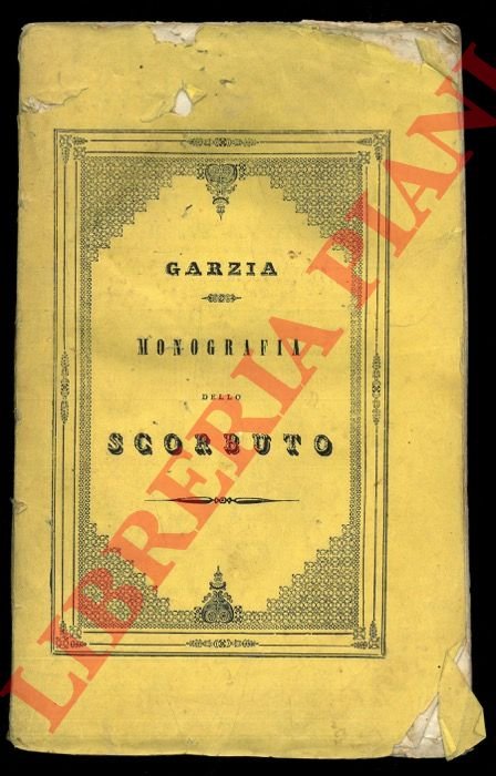 Monografia dello scorbuto scritta ad uso del proprio studio.