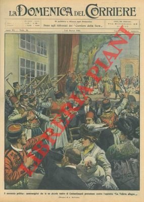 Montenegrini in un piccolo teatro protestano contro l'operetta "La Vedova …