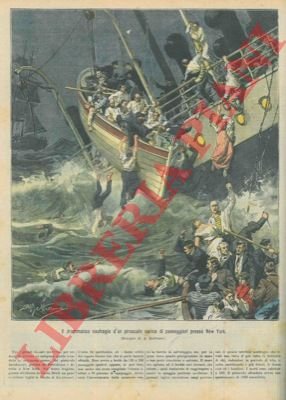 Naufragio di un piroscafo carico di passeggeri presso New York.