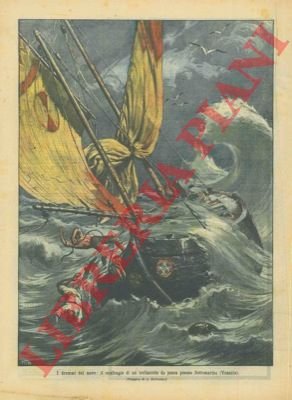 Naufragio di un trabaccolo da pesca presso Sottomarina (Venezia).