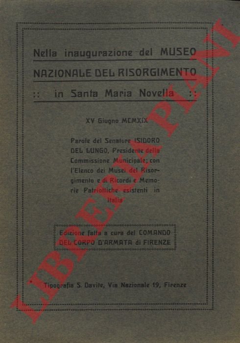 Nella inaugurazione del Museo Nazionale del Risorgimento in Santa Maria …