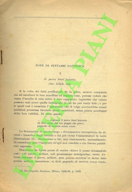 Note di sintassi dantesca.