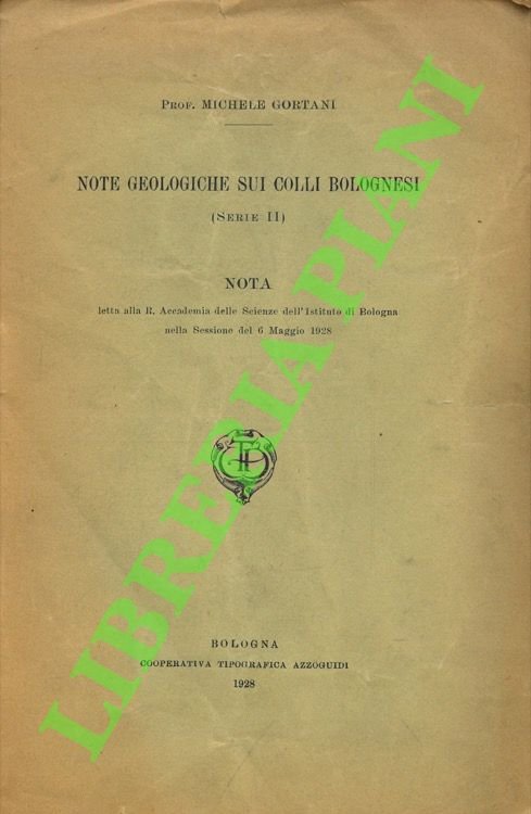 Note geologiche sui colli bolognesi (Serie II).