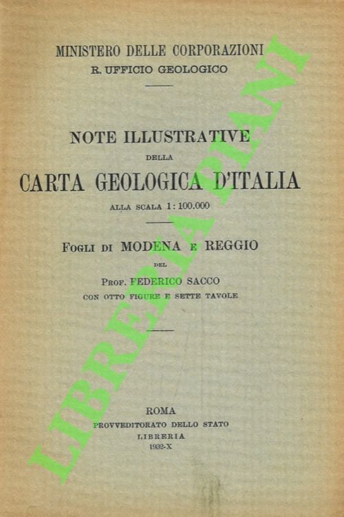 Note illustrative della Carta Geologica d'Italia alla scala di 1:100.000. Foglio di Modena e Reggio.