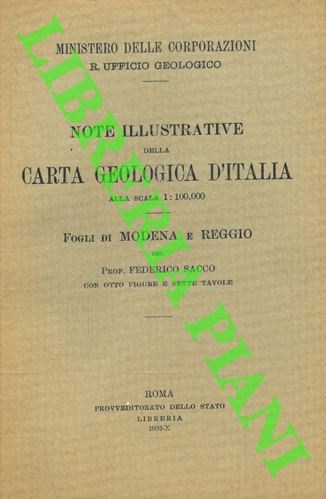 Note illustrative della Carta Geologica d'Italia. Fogli di Modena e …