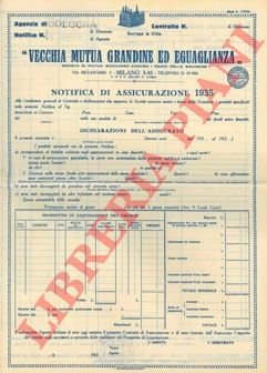 Notifica di assicurazione 1935.