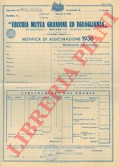 Notifica di assicurazione 1936.