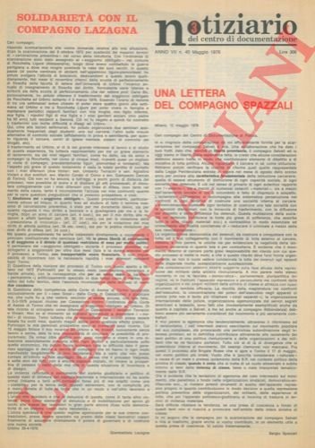 Notiziario del Centro di Documentazione,