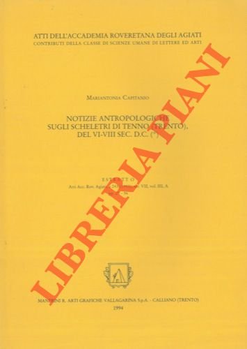 Notizie antropologiche sugli scheletri di Tenno (Trento) del VI - …