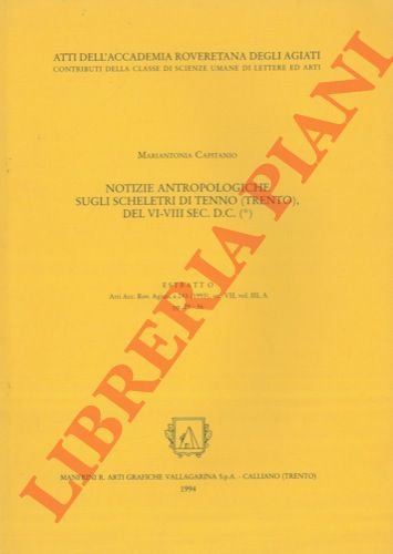 Notizie antropologiche sugli scheletri di Tenno (Trento) del VI - …