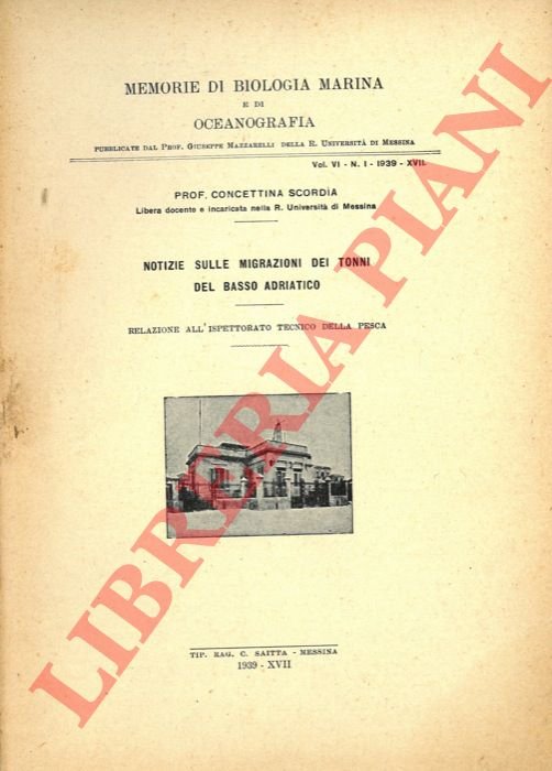 Notizie sulle migrazioni dei tonni del Basso Adriatico.