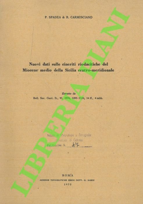 Nuovi dati sulle cineriti riodacitiche del Miocene medio della Sicilia …