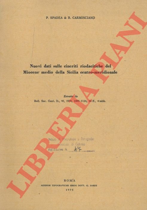 Nuovi dati sulle cineriti riodacitiche del Miocene medio della Sicilia …