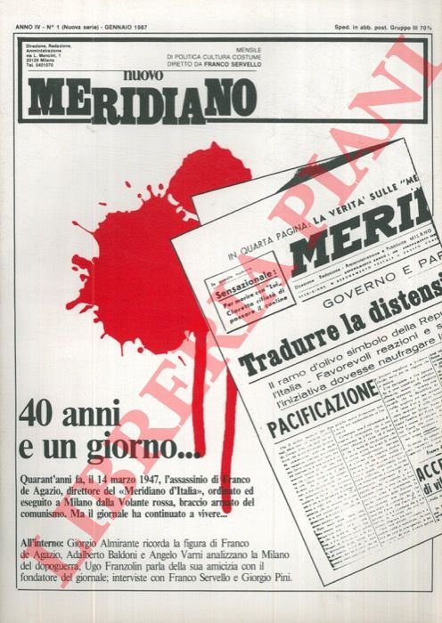 Nuovo meridiano. Mensile di politica cultura costume. Diretto da Franco … | Immagine Gallery 3