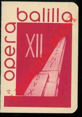 ONB. Opera Nazionale Balilla. Anno XII.