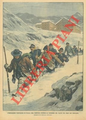 Operai italiani attraversano il Valico del San Bernardo.