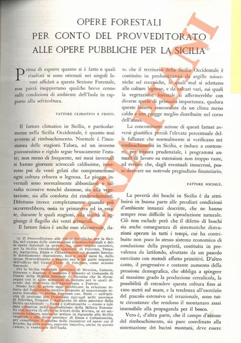 Opere forestali per conto del Provveditorato alle Opere Pubbliche per …