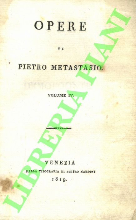 Opere. Volume IV.