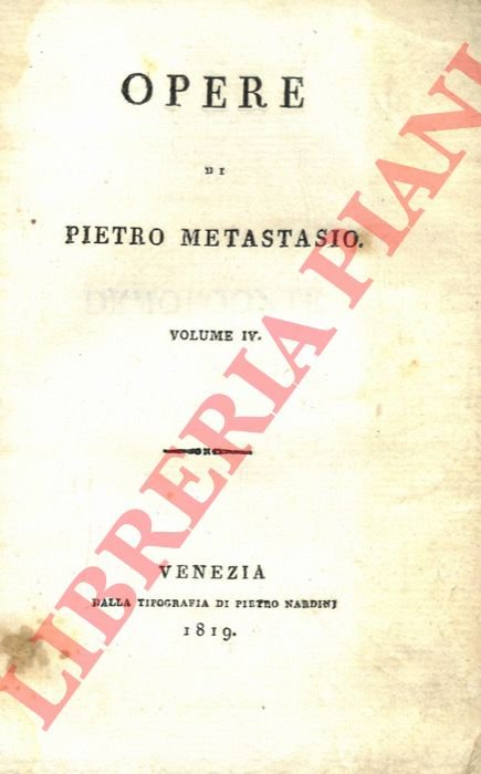 Opere. Volume IV.