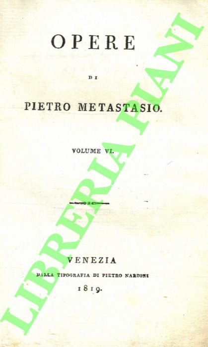 Opere. Volume VI.