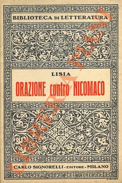 Orazione contro Nicomaco.