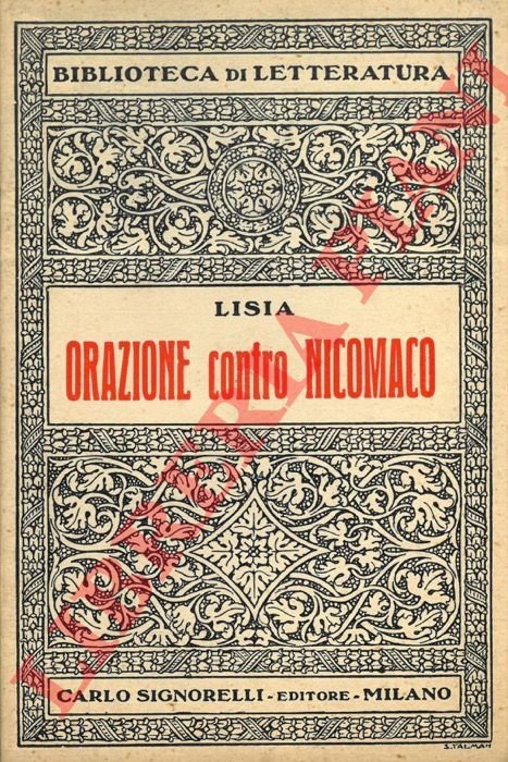 Orazione contro Nicomaco.