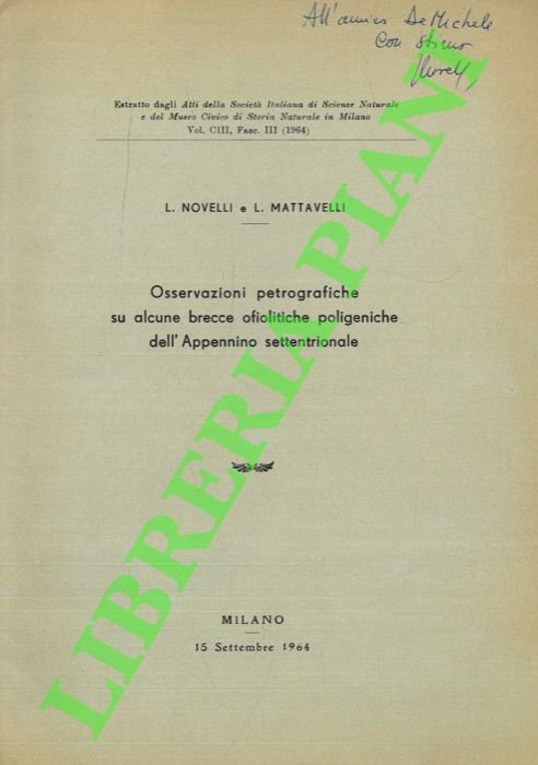 Osservazioni petrografiche su alcune brevve ofiolitiche poligeniche dell'Appennino settentrionale.