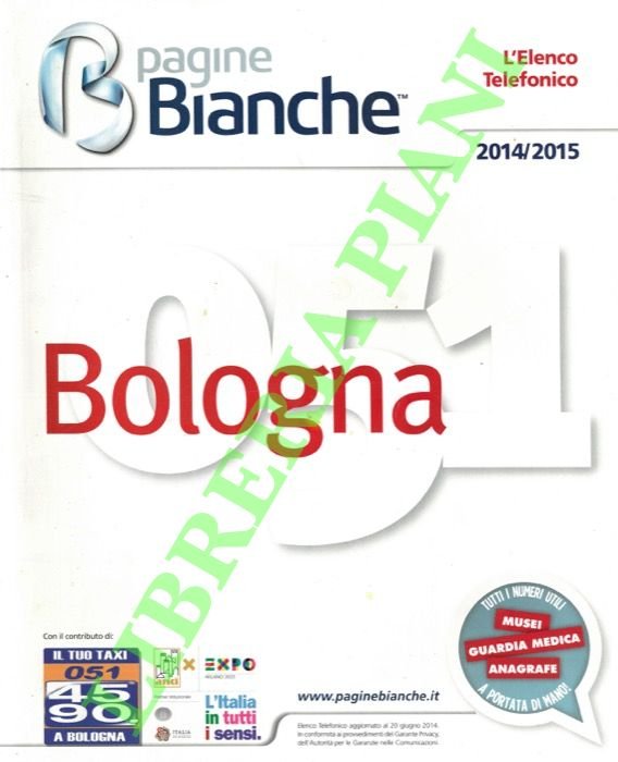 Pagine bianche. Bologna. 2014/2015.