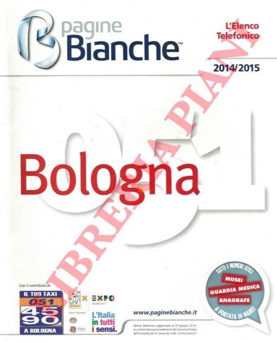Pagine bianche. Bologna. 2014/2015.
