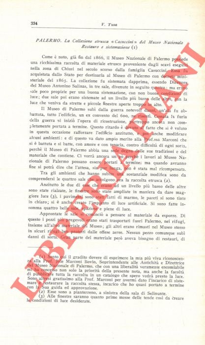 Palermo. La collezione etrusca “Casuccini” del Museo Nazionale. Restauro e …