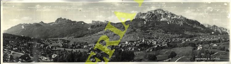 Panorama di Cortina. (Veduta prospettica con i nomi e le …