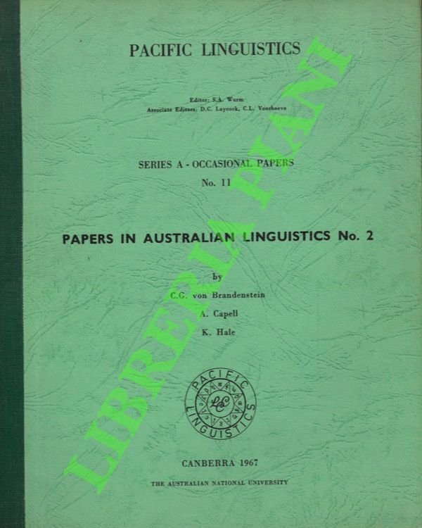 Papers in Australian Linguistics No. 2.