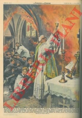 Parroco sorpreso da un violentissimo incendio mentre celebrava la messa, …