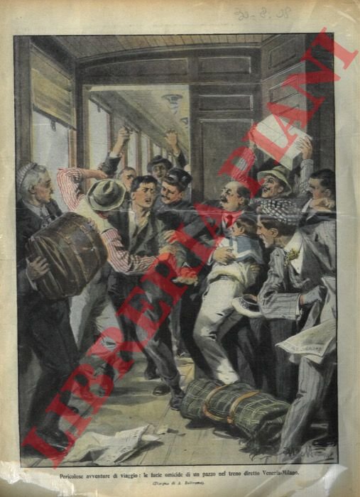 Pazzo si scatena nello scomparto Venezia-Milano.