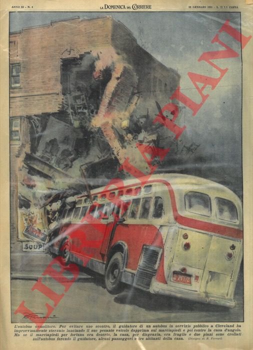 Per evitare uno scontro, il guidatore di un autobus sterzava …