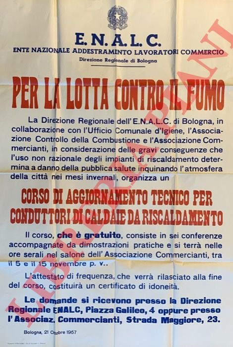 Per la lotta contro il fumo. " . in considerazione …