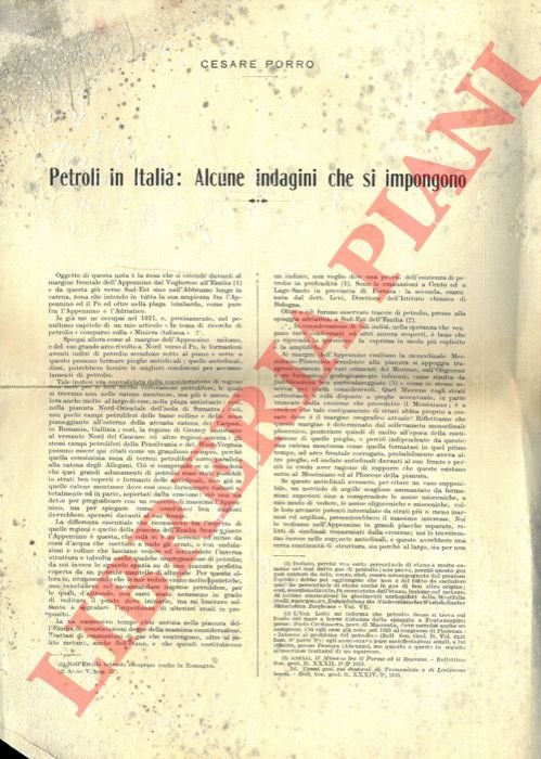 Petroli in Italia: alcune indagini che si impongono.