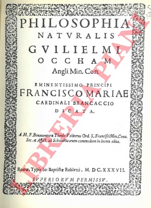 Philosophia naturalis.