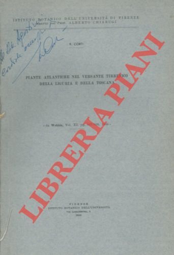 Piante atlantiche nel versante tirrenico della Liguria e della Toscana.