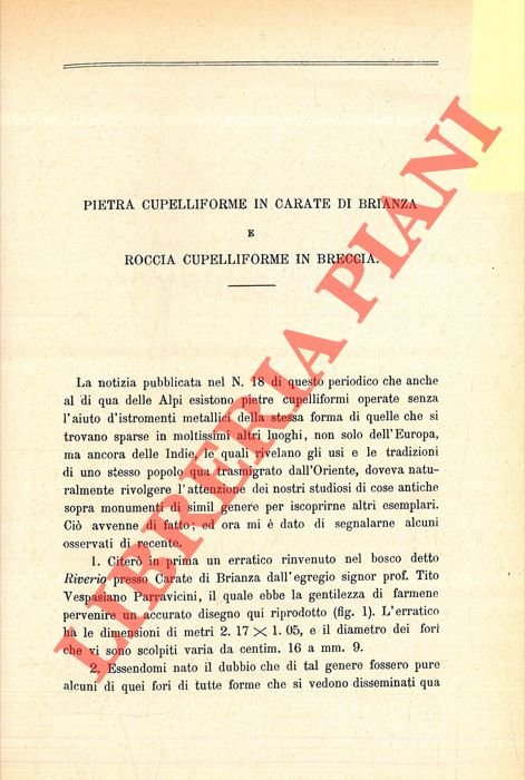 Pietra cupelliforme in Carate di Brianza e Roccia cupelliforme in …