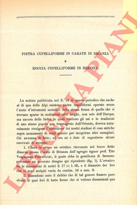 Pietra cupelliforme in Carate di Brianza e Roccia cupelliforme in …