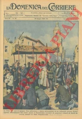 Pittoresca e tipica processione in un villaggio presso Teruel appena …